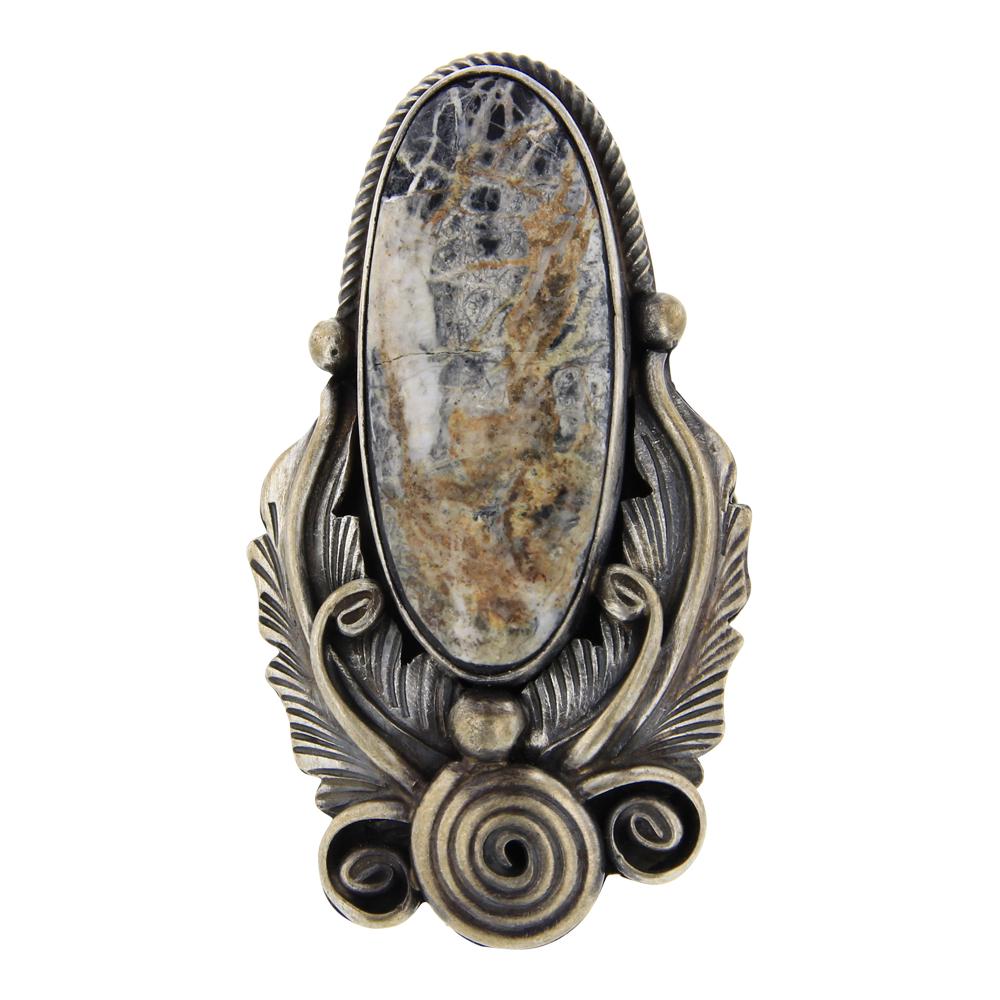 Jimmy Lee White Buffalo Leaf work Design Ring (1 of 3)