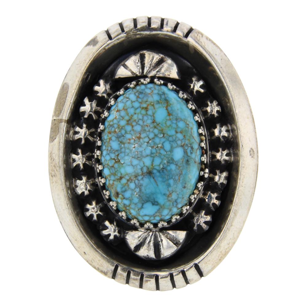 Kevin Willie Number Eight Turquoise Ring (1 of 4)