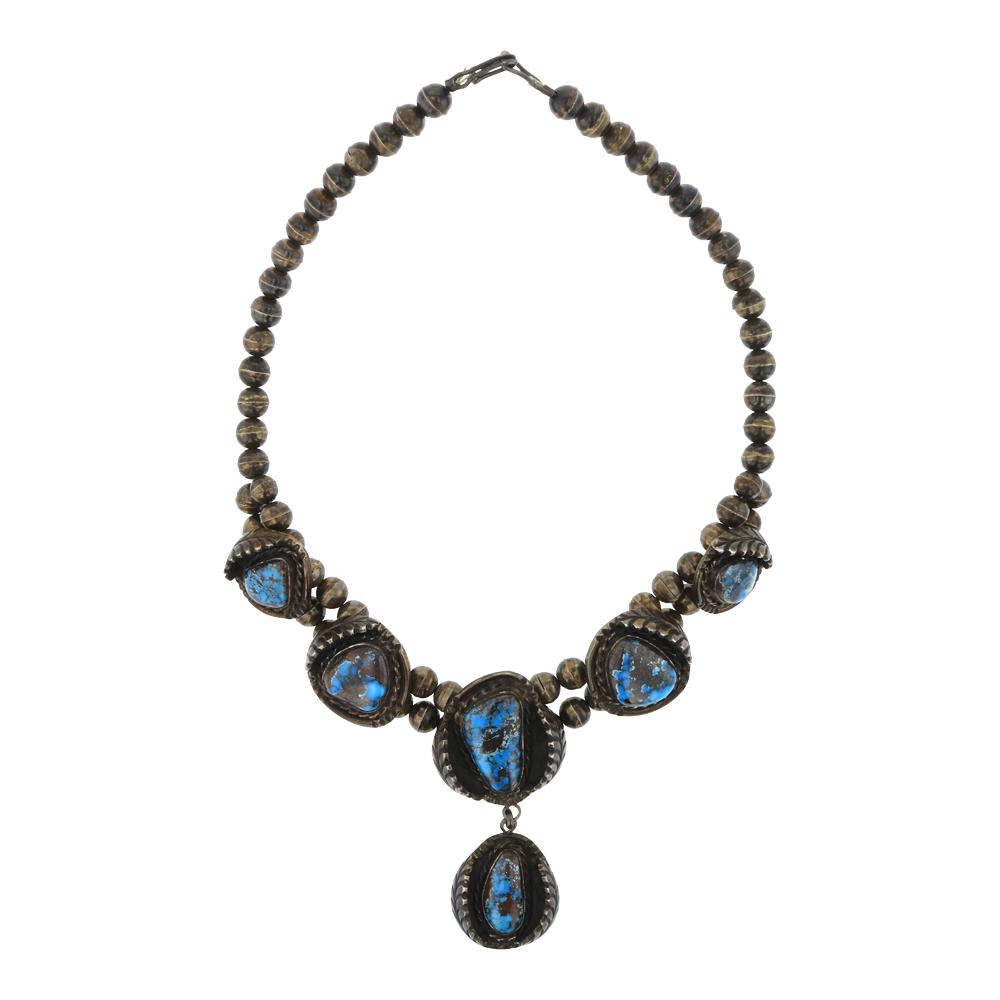 Old Pawn Vintage Bisbee Turquoise Necklace (1 of 3)