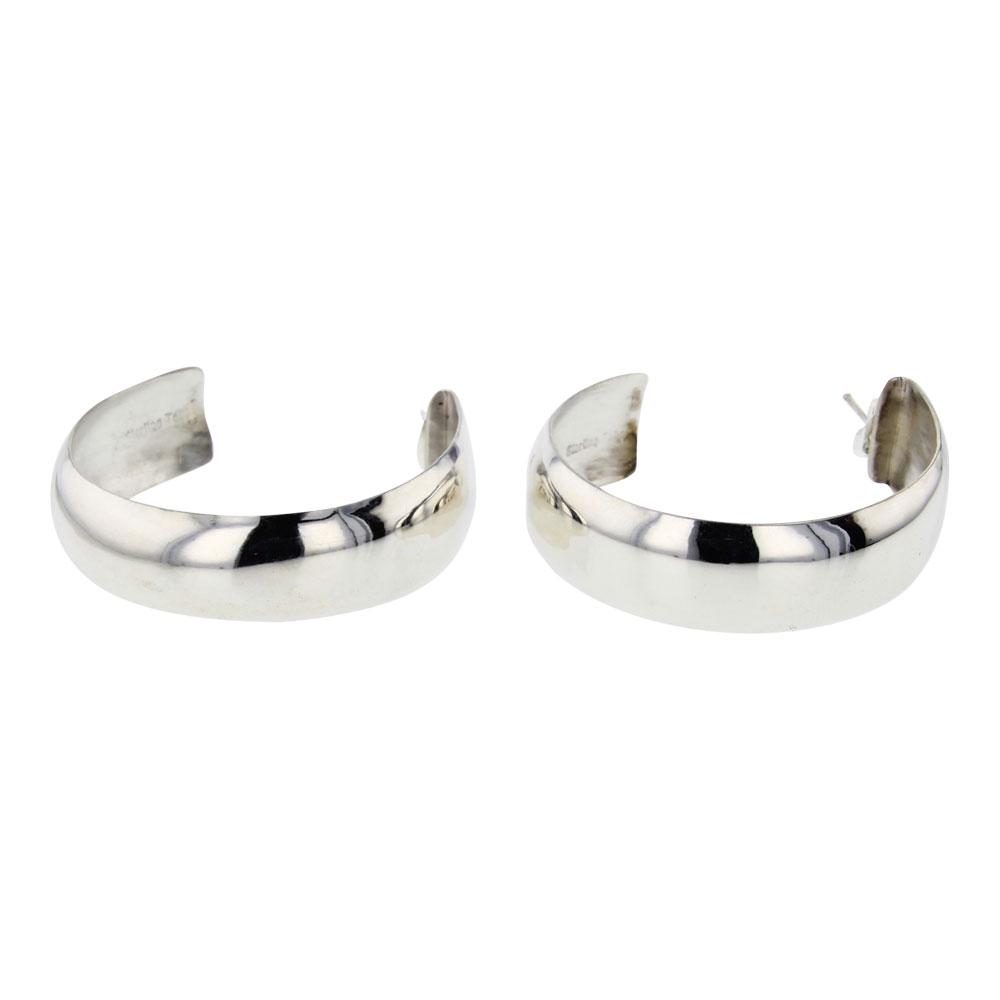 Plain Silver Hoop Earrings (1 of 3)