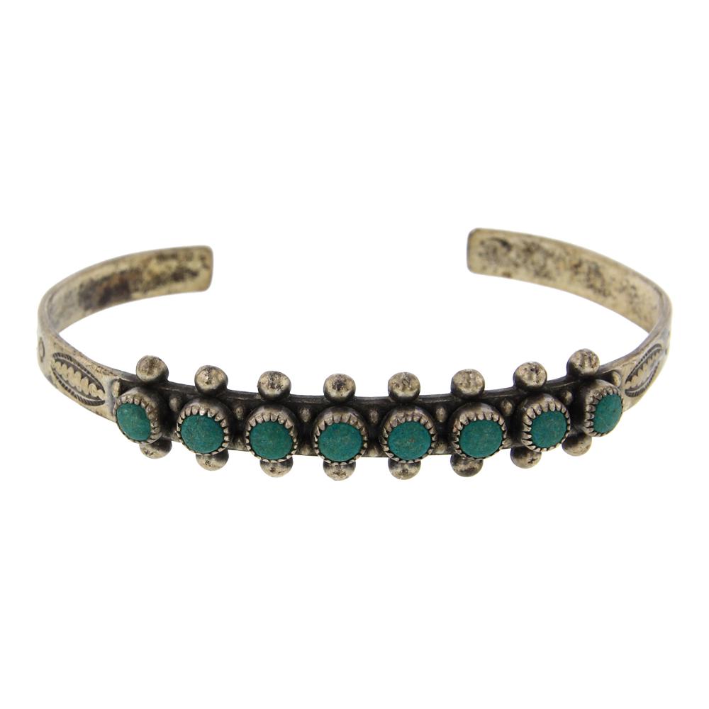 Old Pawn Fred Harvey Era Turquoise Original Row (1 of 3)