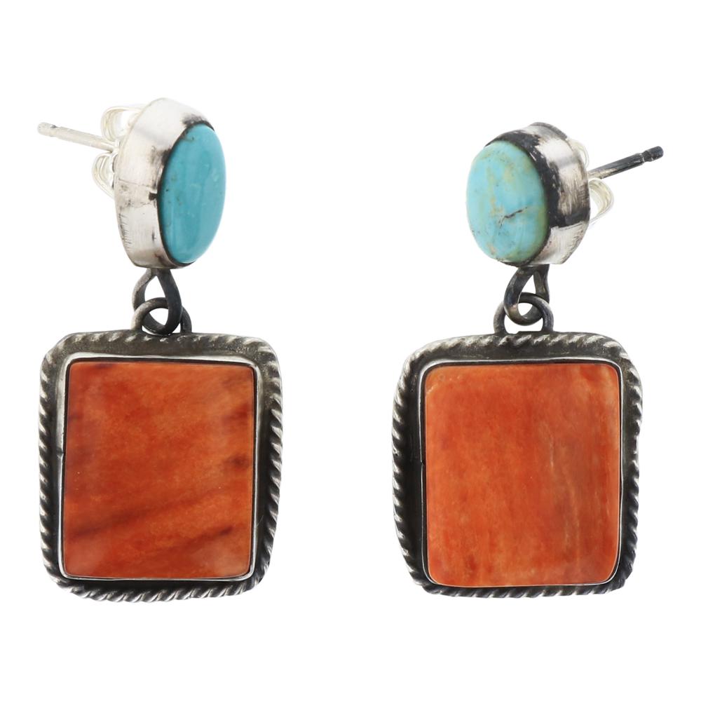 Elanor Largo Turquoise & Spiny Oyster Earrings (1 of 2)