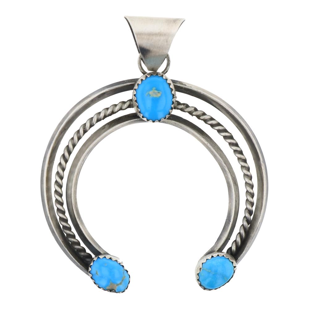 Larry F. Kirile Kingman Turquoise Naja Pendant (1 of 2)