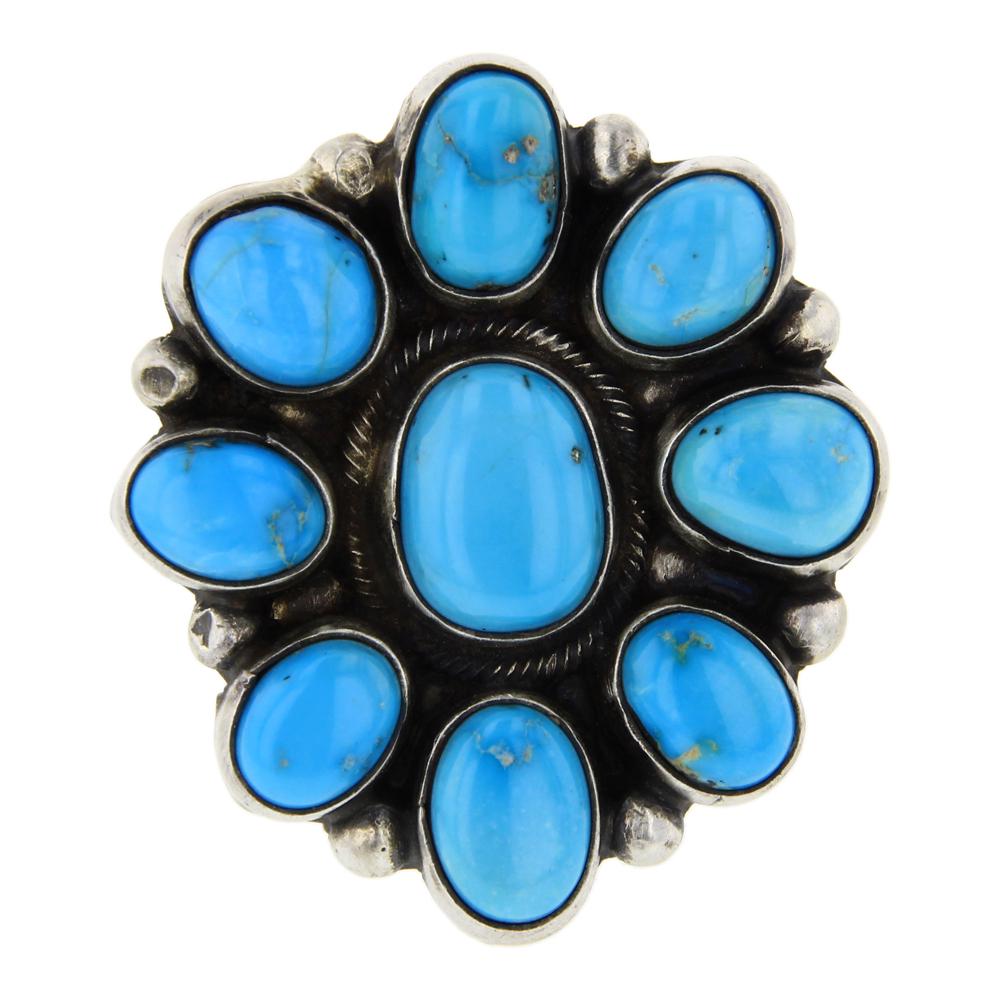 Blue Bird Turquoise Cluster Ring (1 of 3)