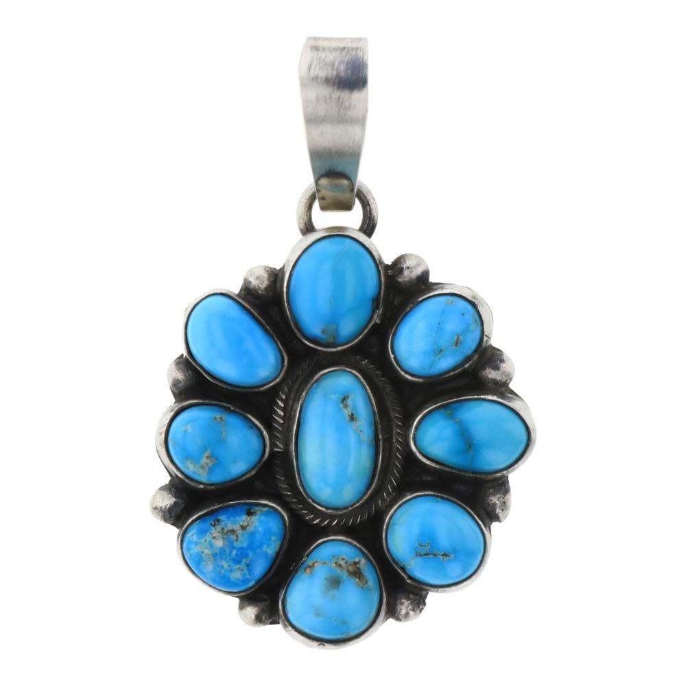 Ella Peters Blue Bird Turquoise Cluster Pendant (1 of 2)