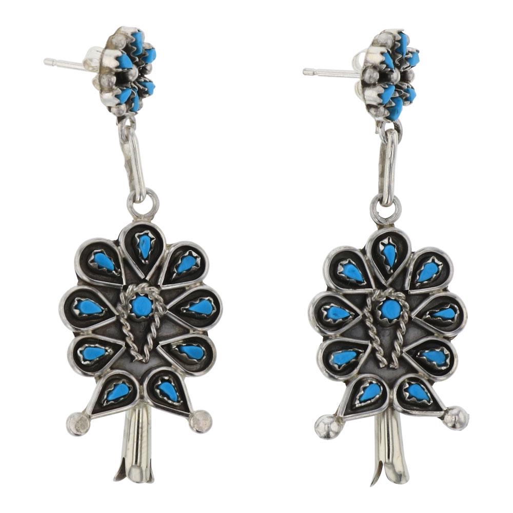 TL Zuni Turquoise Inlay Earrings (1 of 2)