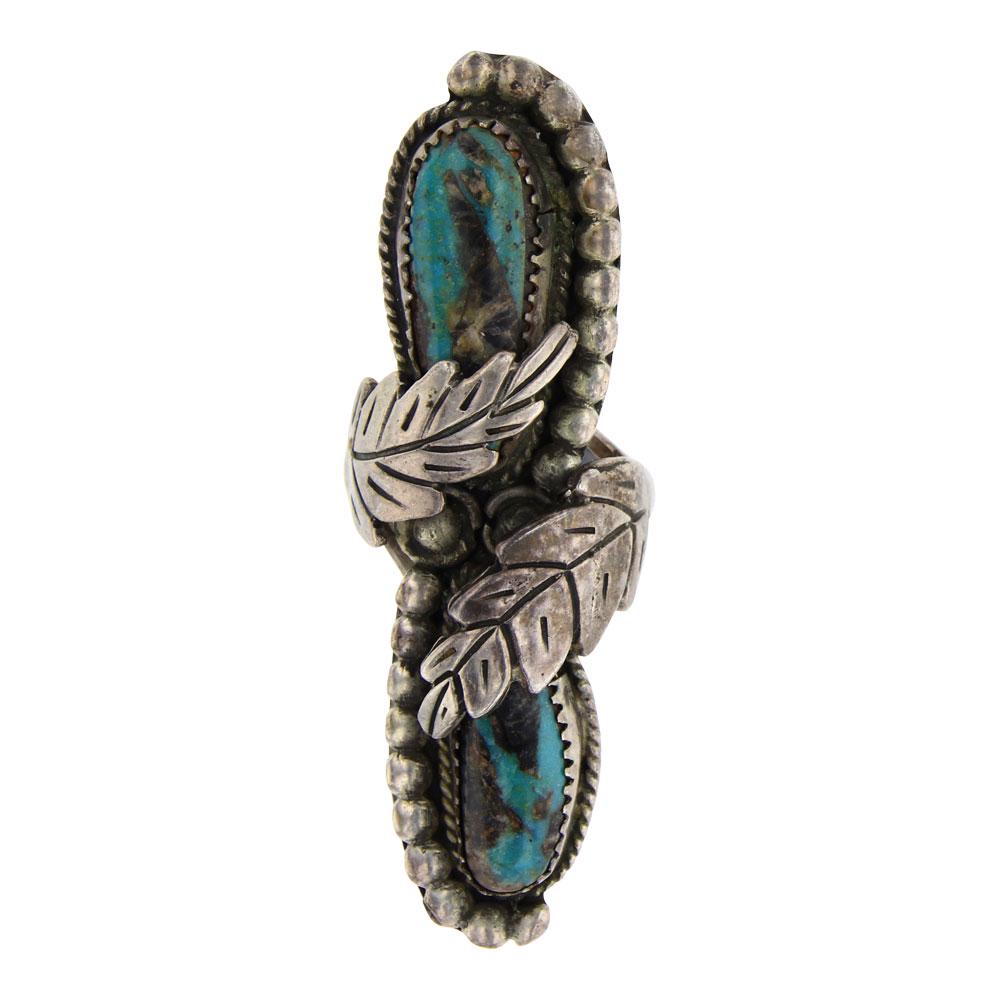 Old Pawn Nevada Turquoise Elongated Ring (1 of 3)