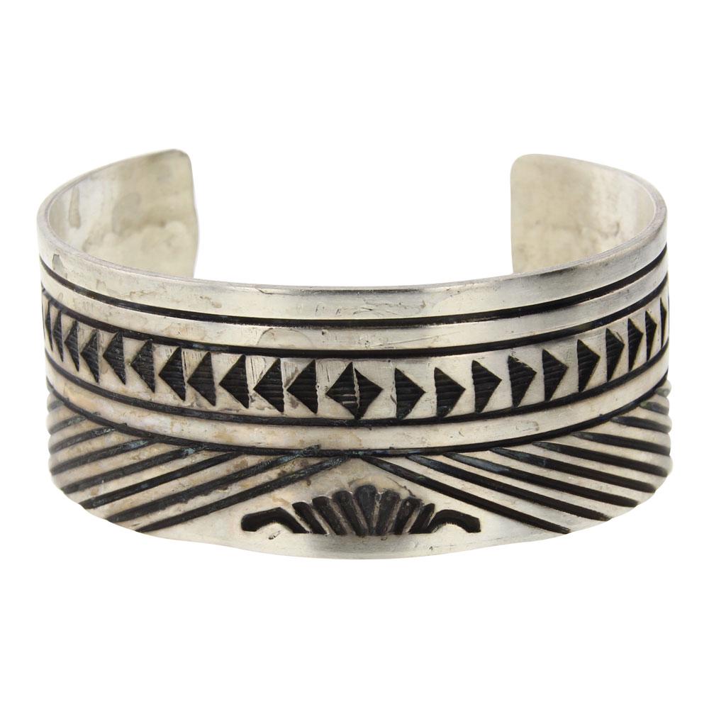 Rick Enriquez Navajo Stamp Cuff Bracelet (1 of 5)