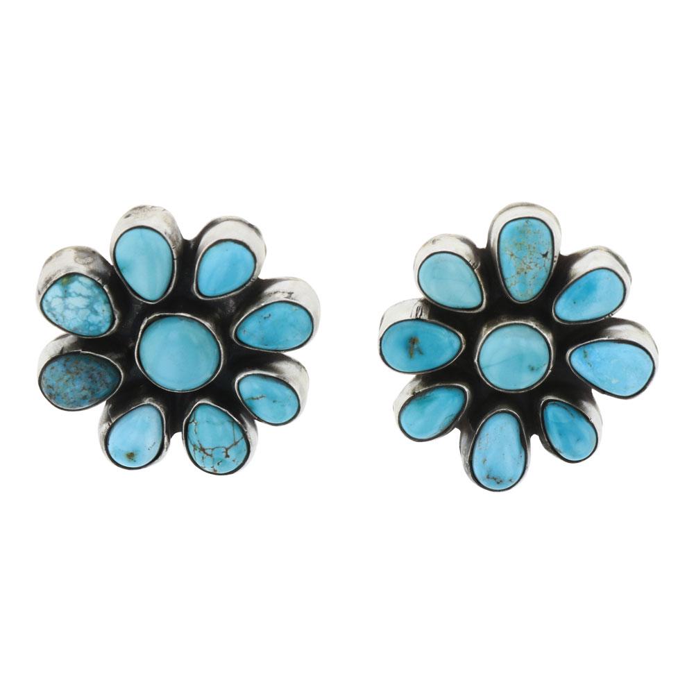 Ella Peters Nevada Turquoise Cluster Earrings (1 of 2)