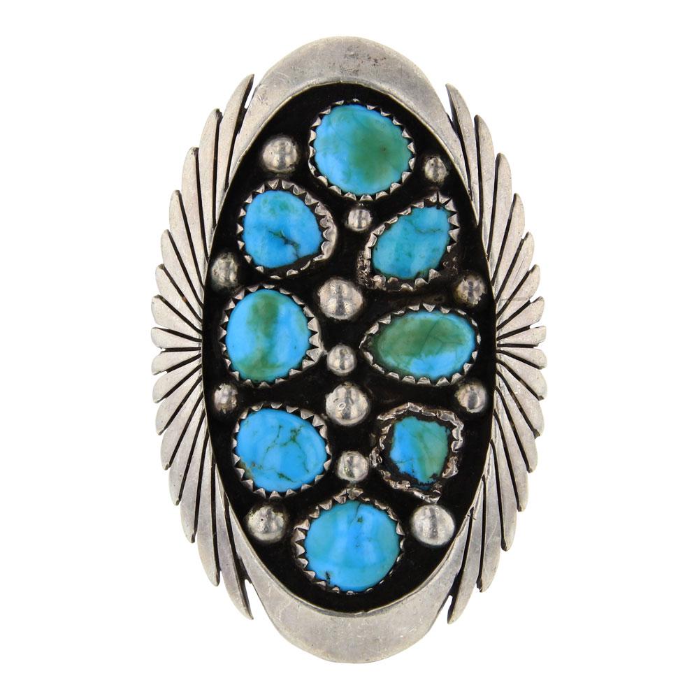Old Pawn Vintage Sleeping Beauty Turquoise Ring (1 of 3)