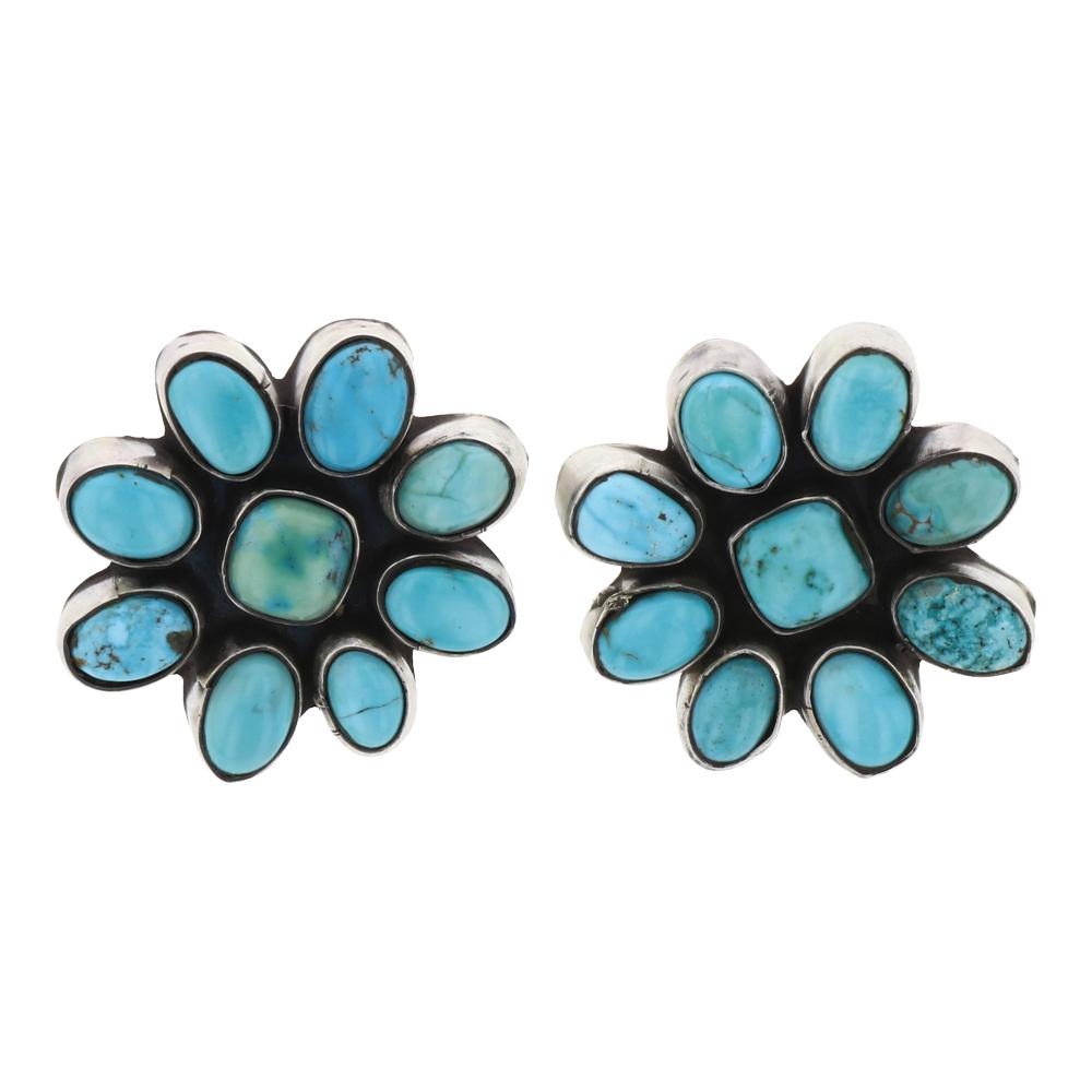 Ella Peters Nevada Turquoise Cluster Earrings (1 of 2)