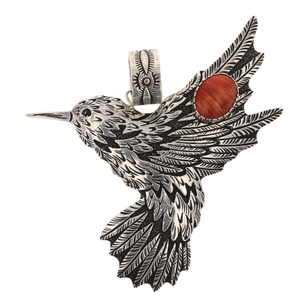 Richard Singer Spiny Oyster Overlay Hummingbird Pendant (1 of 2)