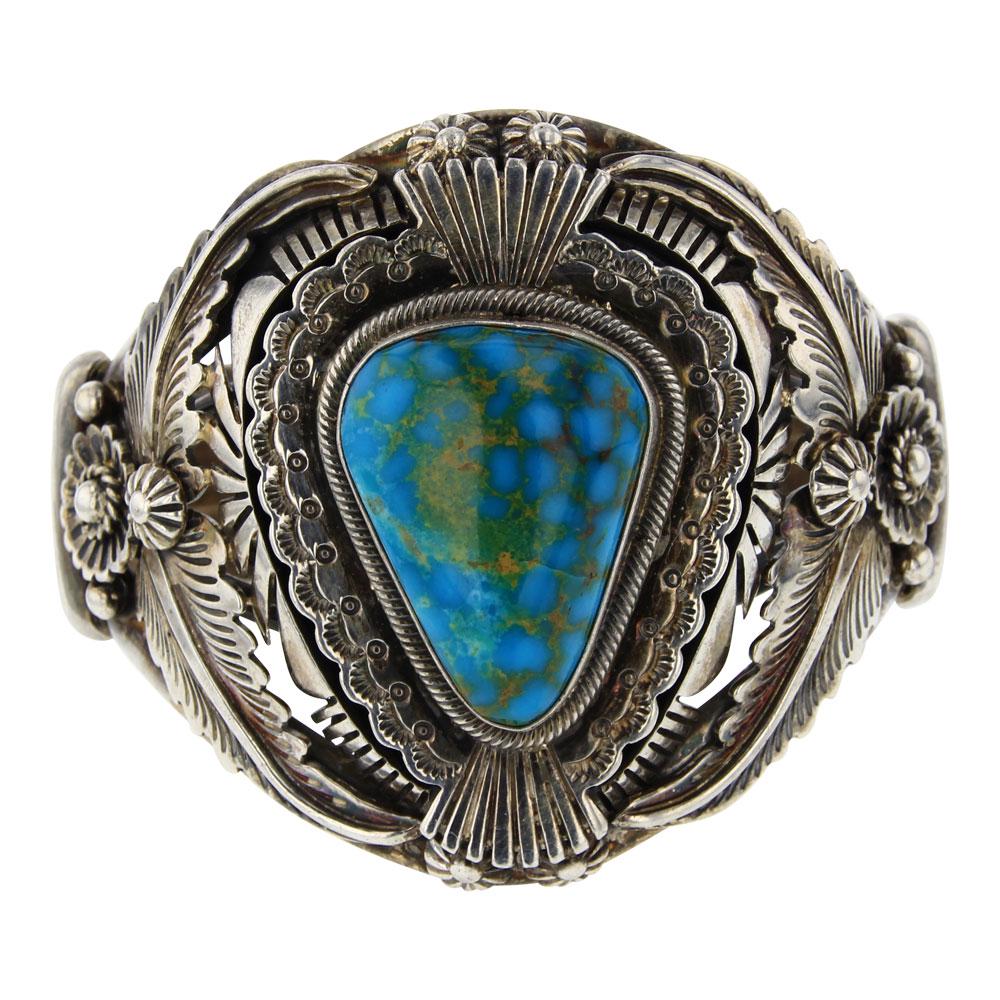 Mark Yazzie Electric Blue Turquoise Mountain Turquoise (1 of 4)