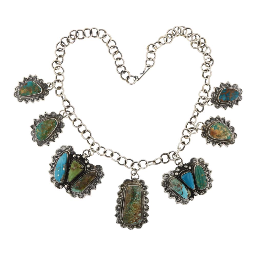 Bobby Johnson Nevada Turquoise Large Charm Necklace (1 of 3)