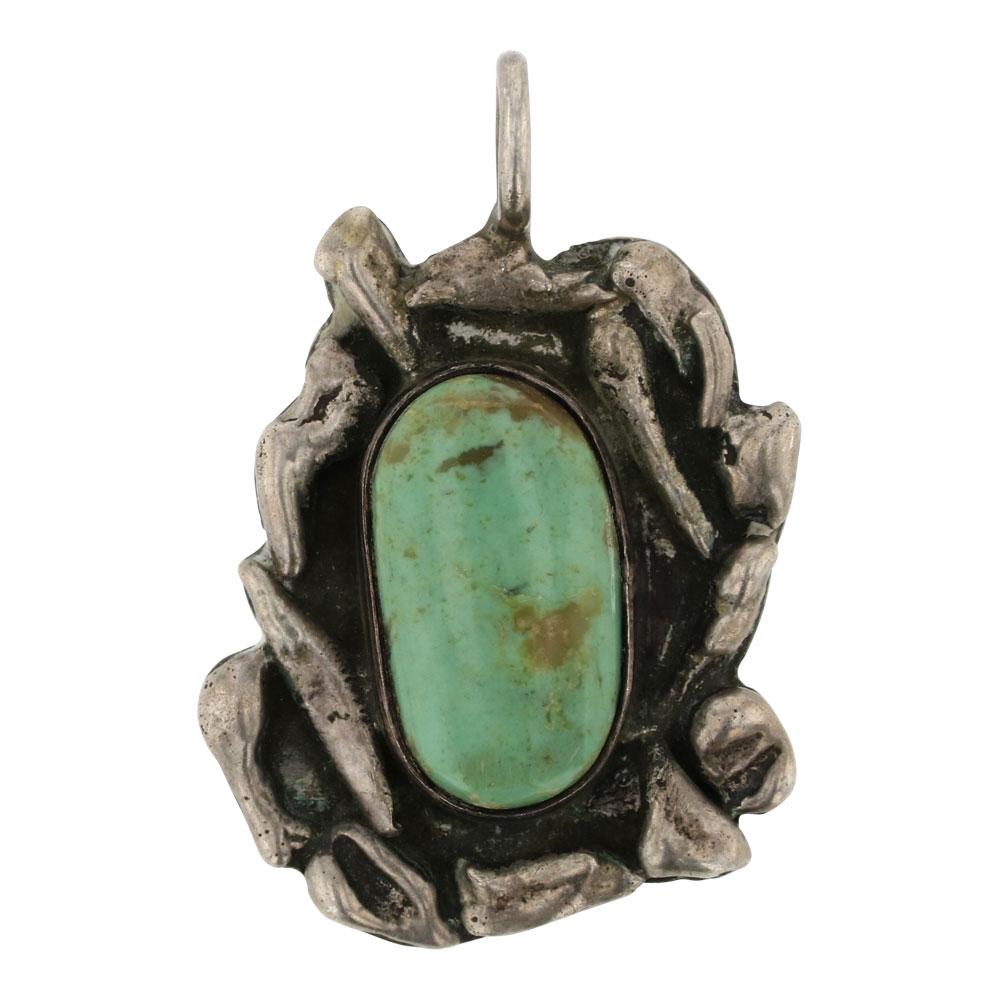 Old Pawn Menassa Turquoise Pendant (1 of 2)