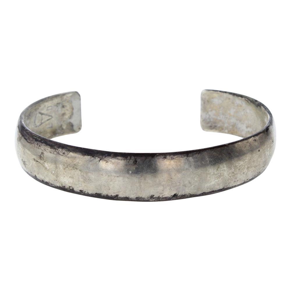 Vintage Plain Silver Cuff Bracelet (1 of 4)