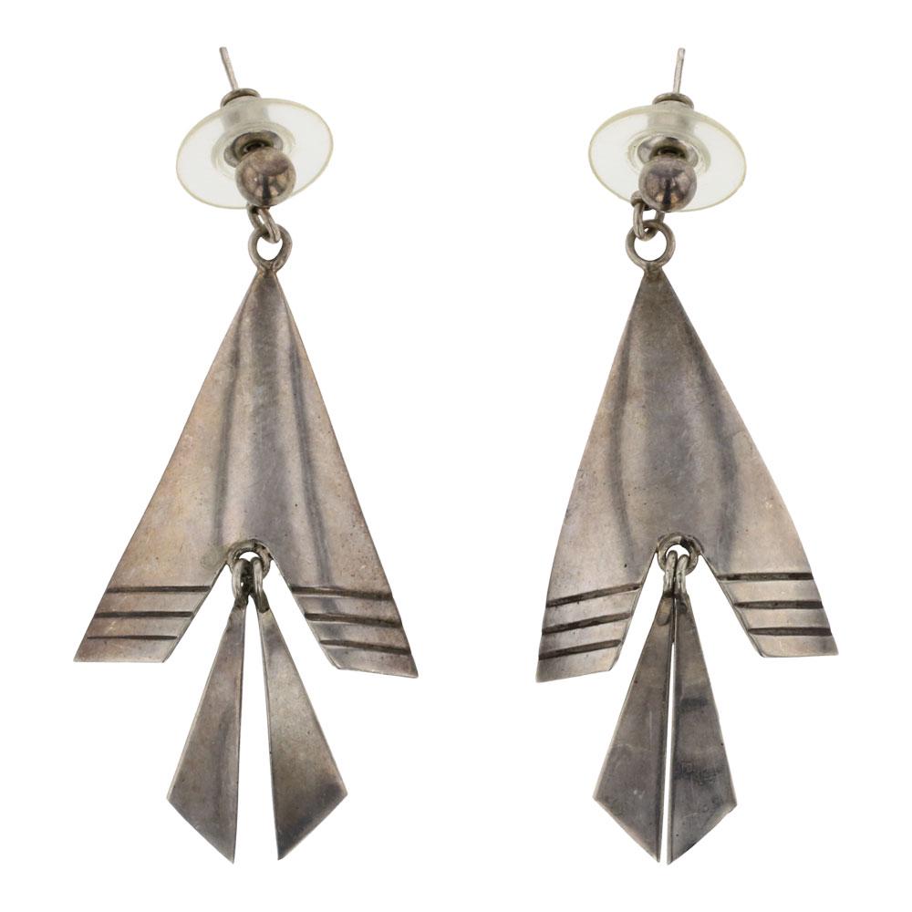 Hyson Craig Plain Silver Dangle Earrings (1 of 2)