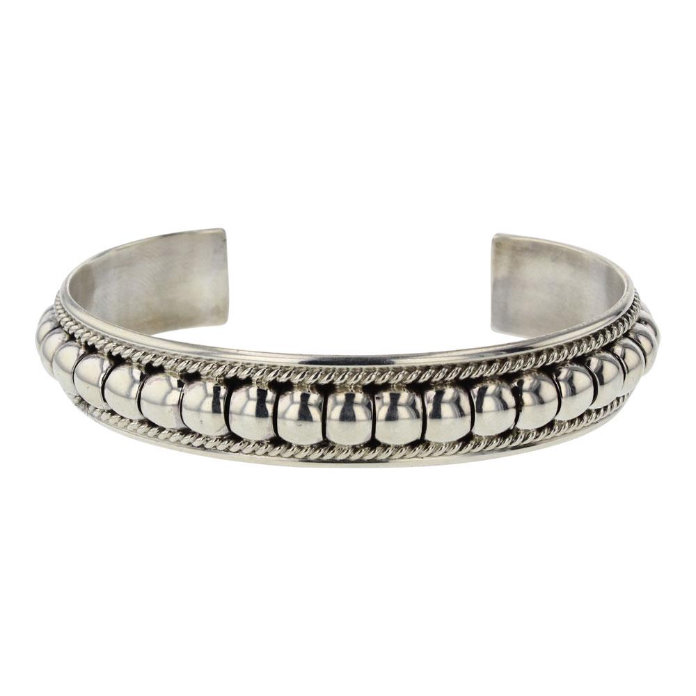 Tom Charley Umbrella Design Plain Silver Cuff Bracelet (1 of 4)