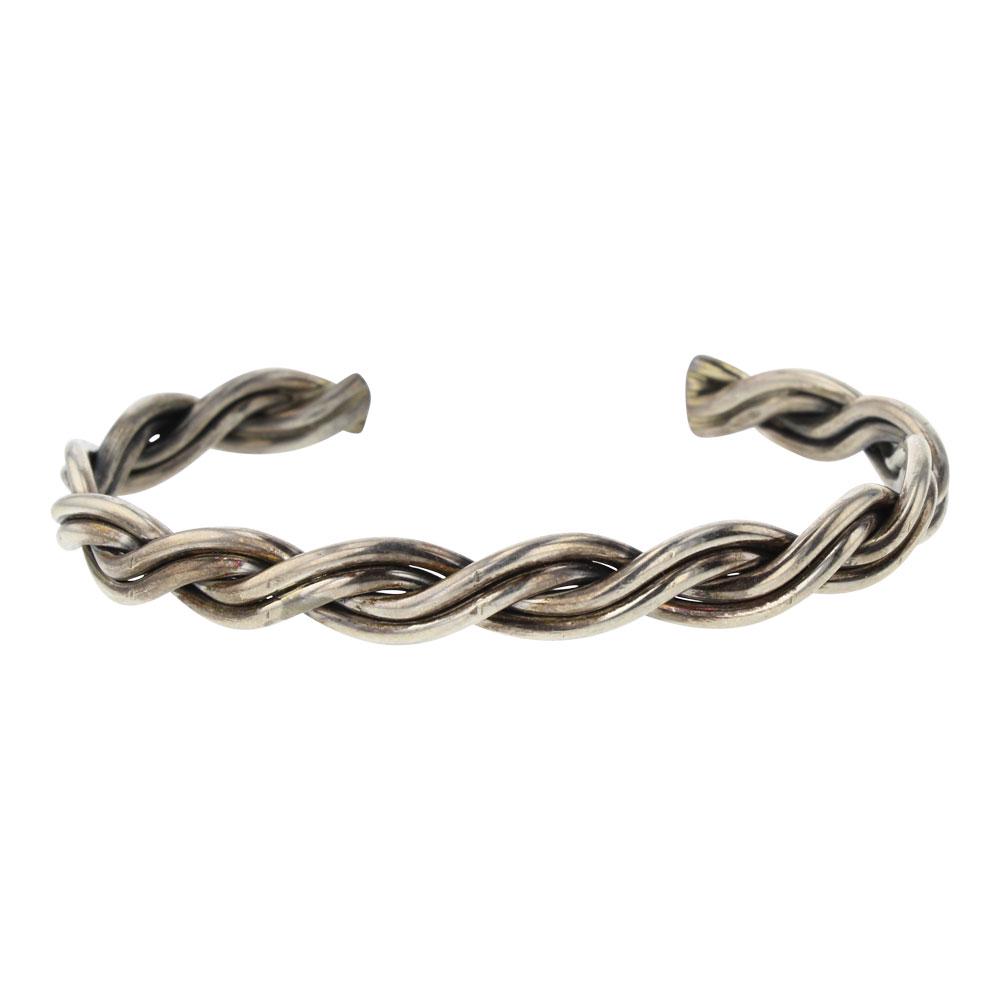 Plain Silver Navajo Braided Bracelet (1 of 3)