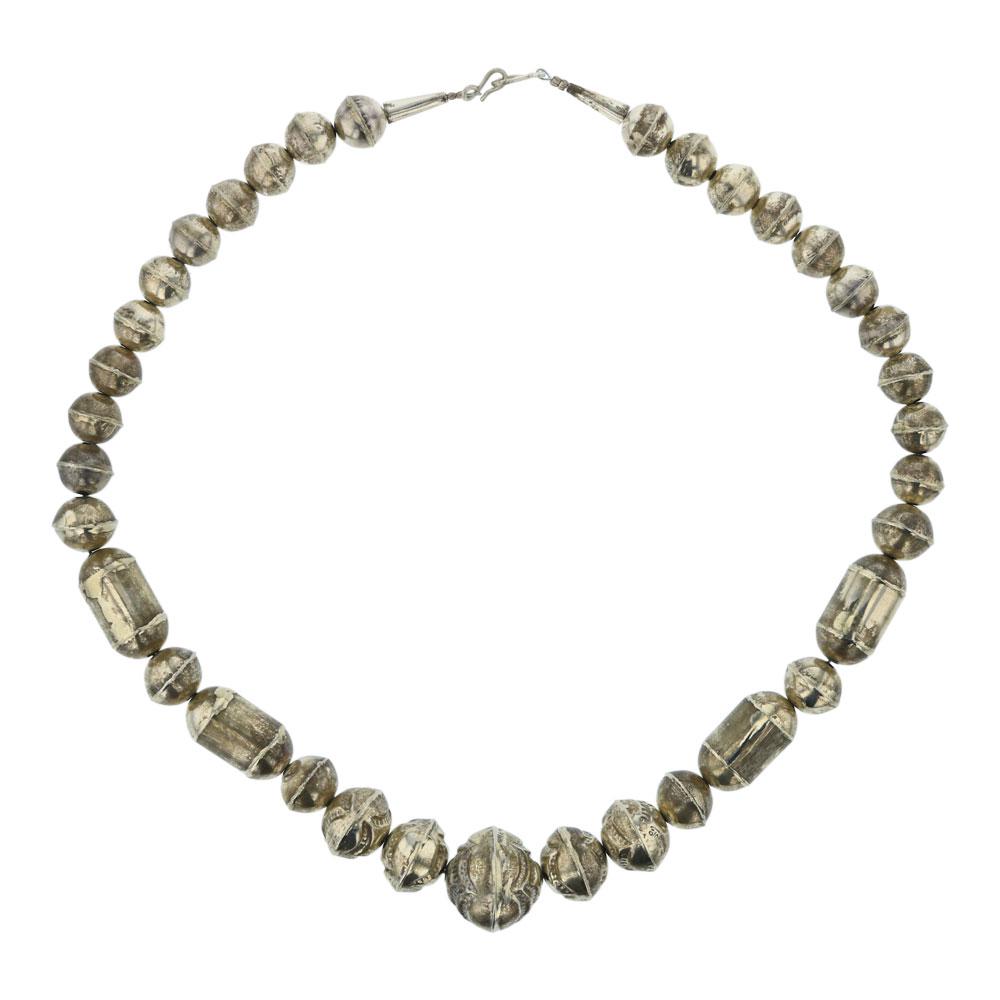 Vintage Stamped Bench Beads Necklace (1 of 3)