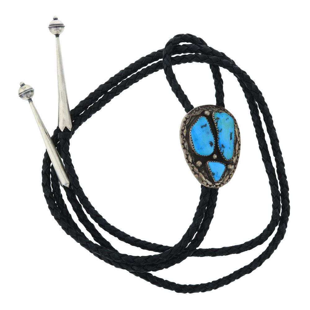 Old Pawn Freeform Sleeping Beauty nugget Turquoise Bolo (1 of 3)