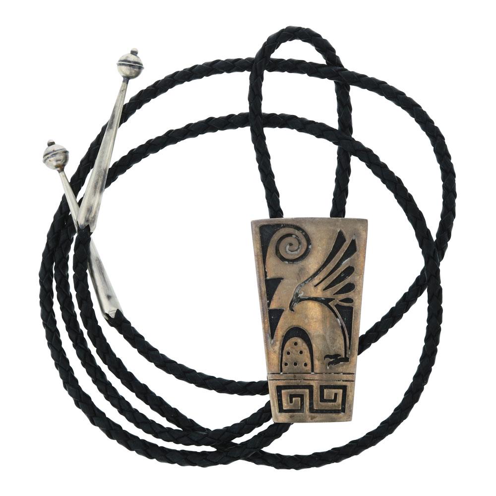 Old Pawn Vintage Hopi Overlay Bolo Tie Added Tips (1 of 3)