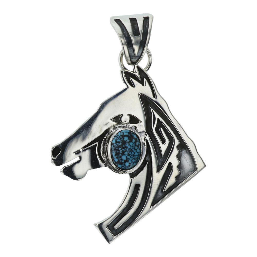 Randy Billy High Shine Kingman Turquoise Overlay Horse (1 of 2)
