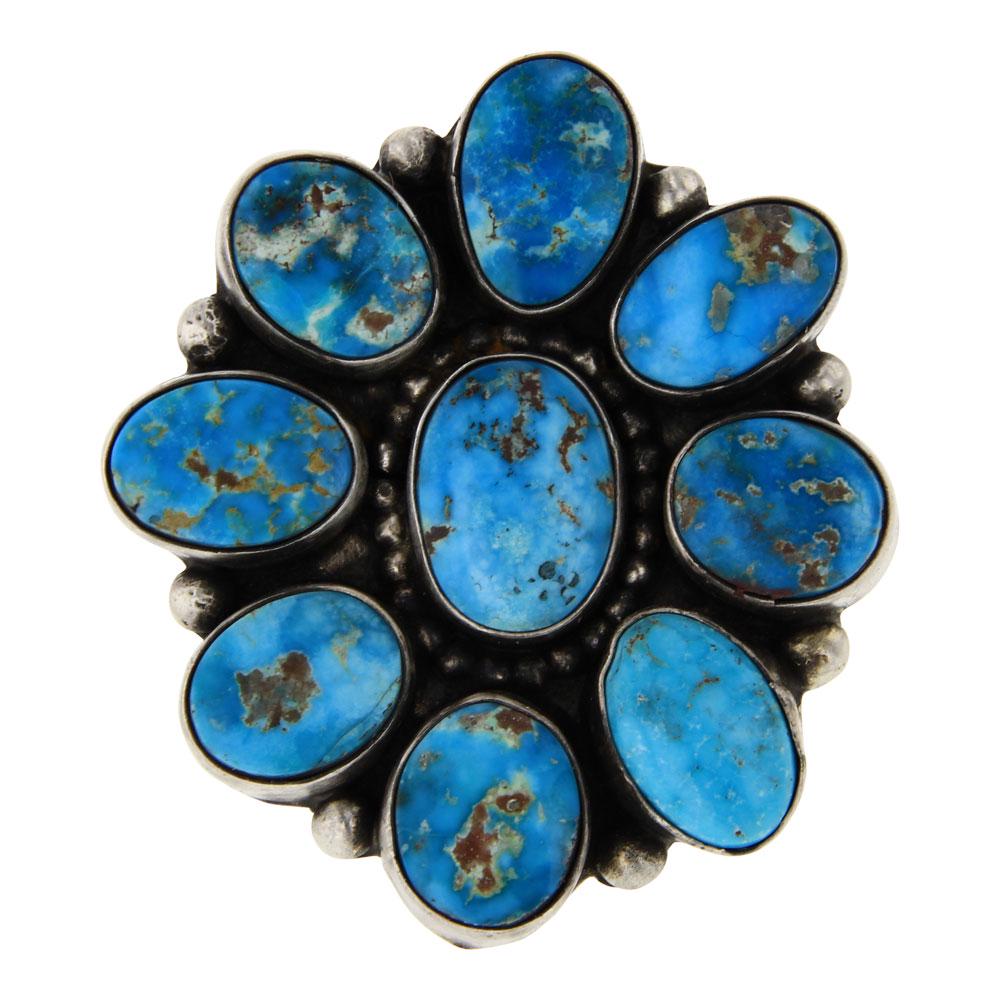 Ella Peters Blue Ridge Turquoise Cluster Ring (1 of 4)