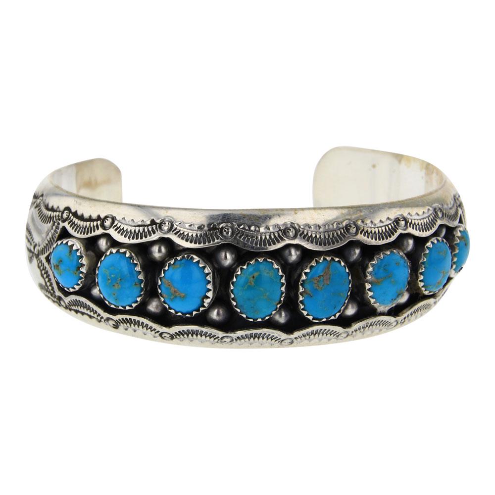 Kingman Turquoise Shadow Box Cuff Bracelet (1 of 3)