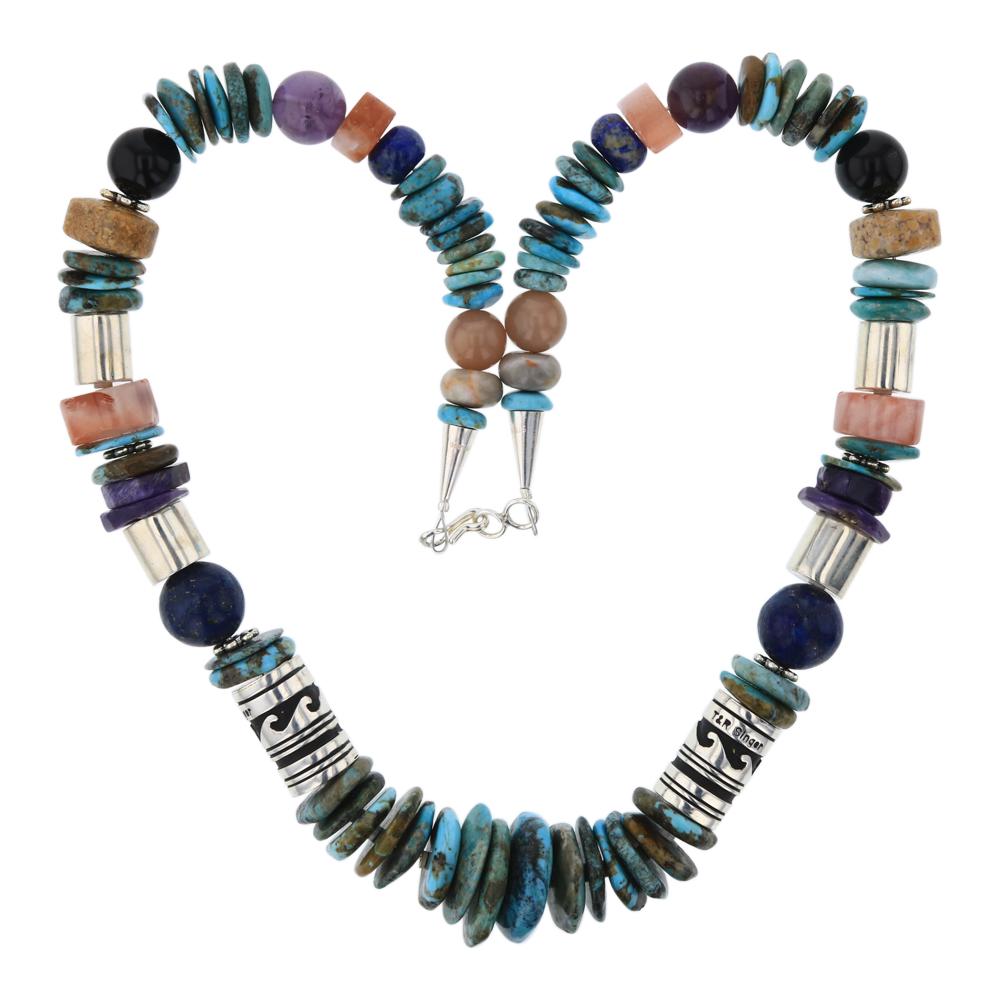 T&R Singer Turquoise & Mixed Stones Necklace (1 of 4)