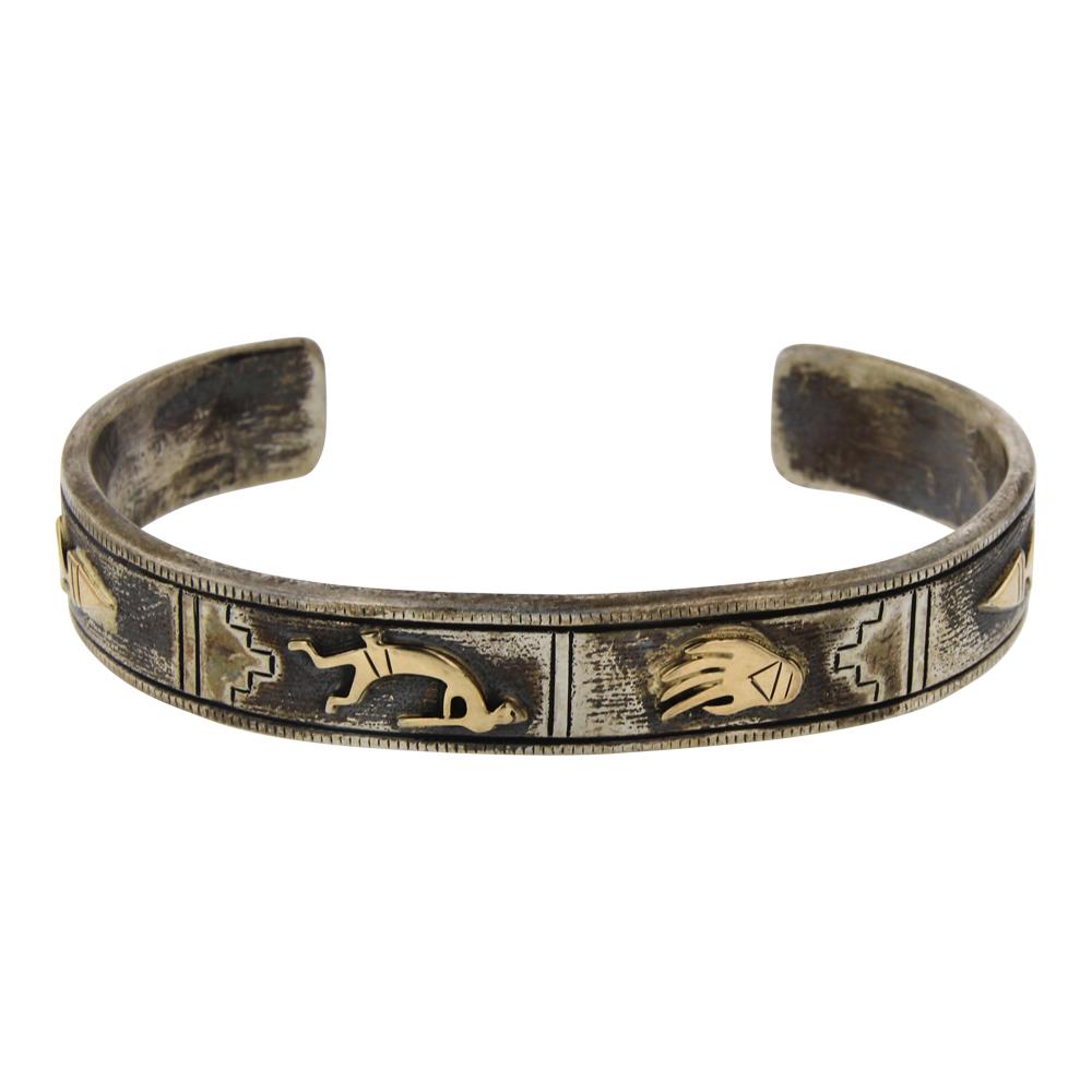 Lee Bennett 14K Gold Accent Cutouts Overlay Cuff (1 of 5)