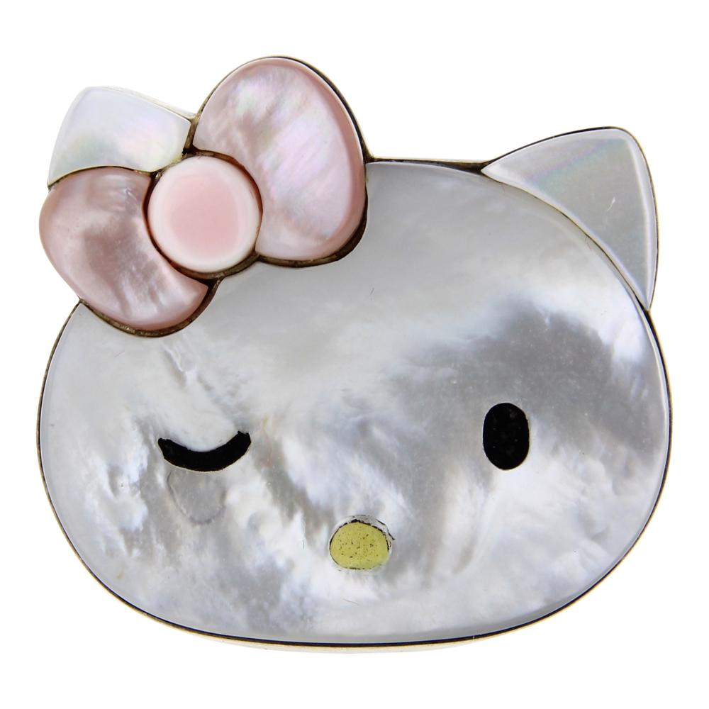 Dylan Poblano Mother of Pearl Zuni Inlay Cartoon Hello: Sterling SilverGenuine Mother of Pearl & Pink ShellDylan Poblano Mother of Pearl Zuni Inlay Cartoon Hello Kitty Ring Zuni Native American Southwest Indian JewelryWeight:19.1 Grams, Dimensions: Ring: 7