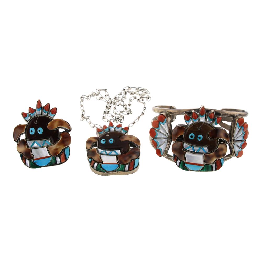 Gladys Smith Old Pawn Vintage Navajo Inlay Montana (1 of 3)