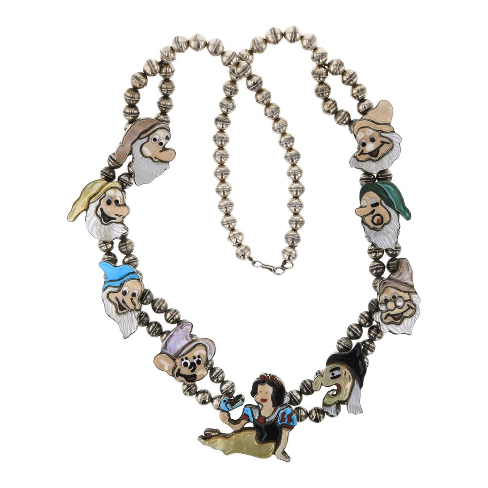 Old Pawn Vintage Zuni Inlay Cartoon Disney Snow White & (1 of 3)