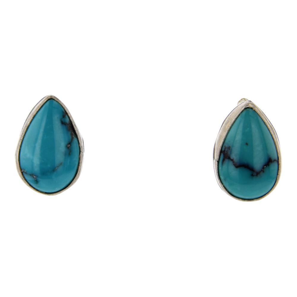 Turquoise Tear Drop Earrings (1 of 2)