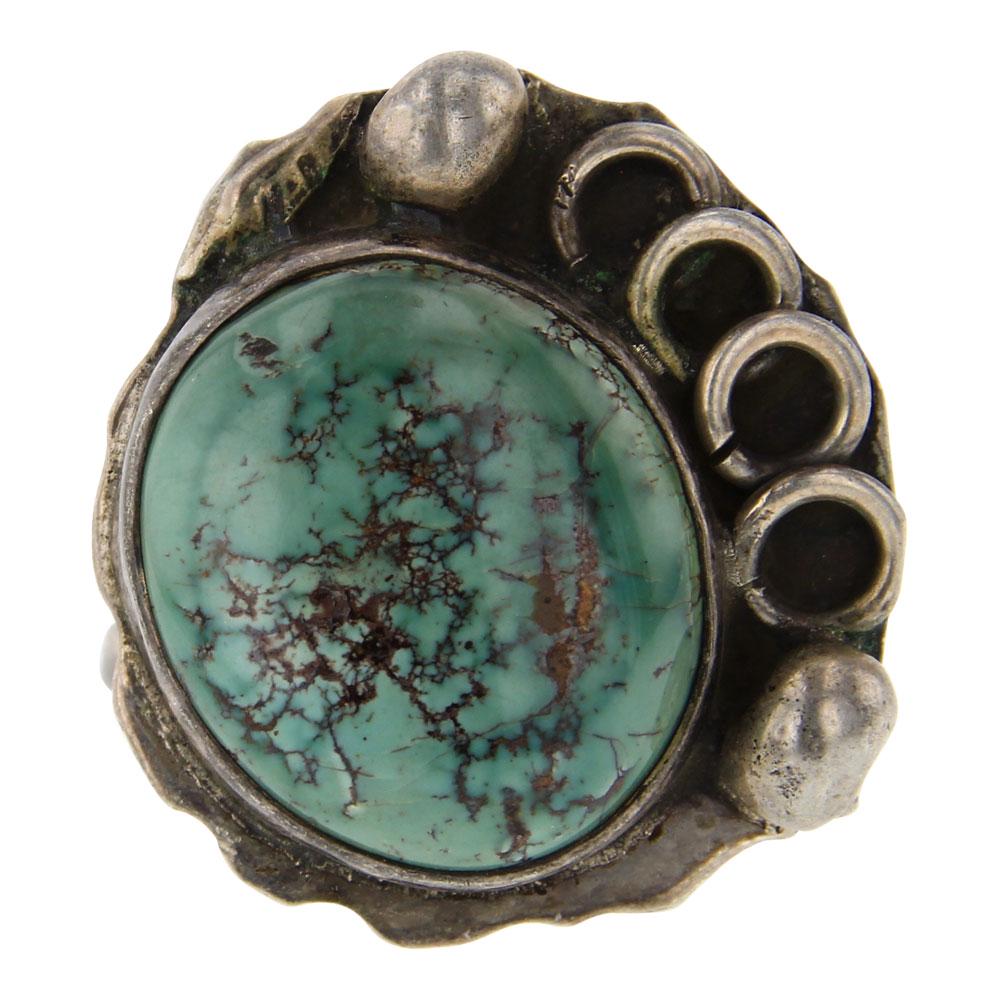 Old Pawn Nevada Turquoise High Dome Ring (1 of 3)