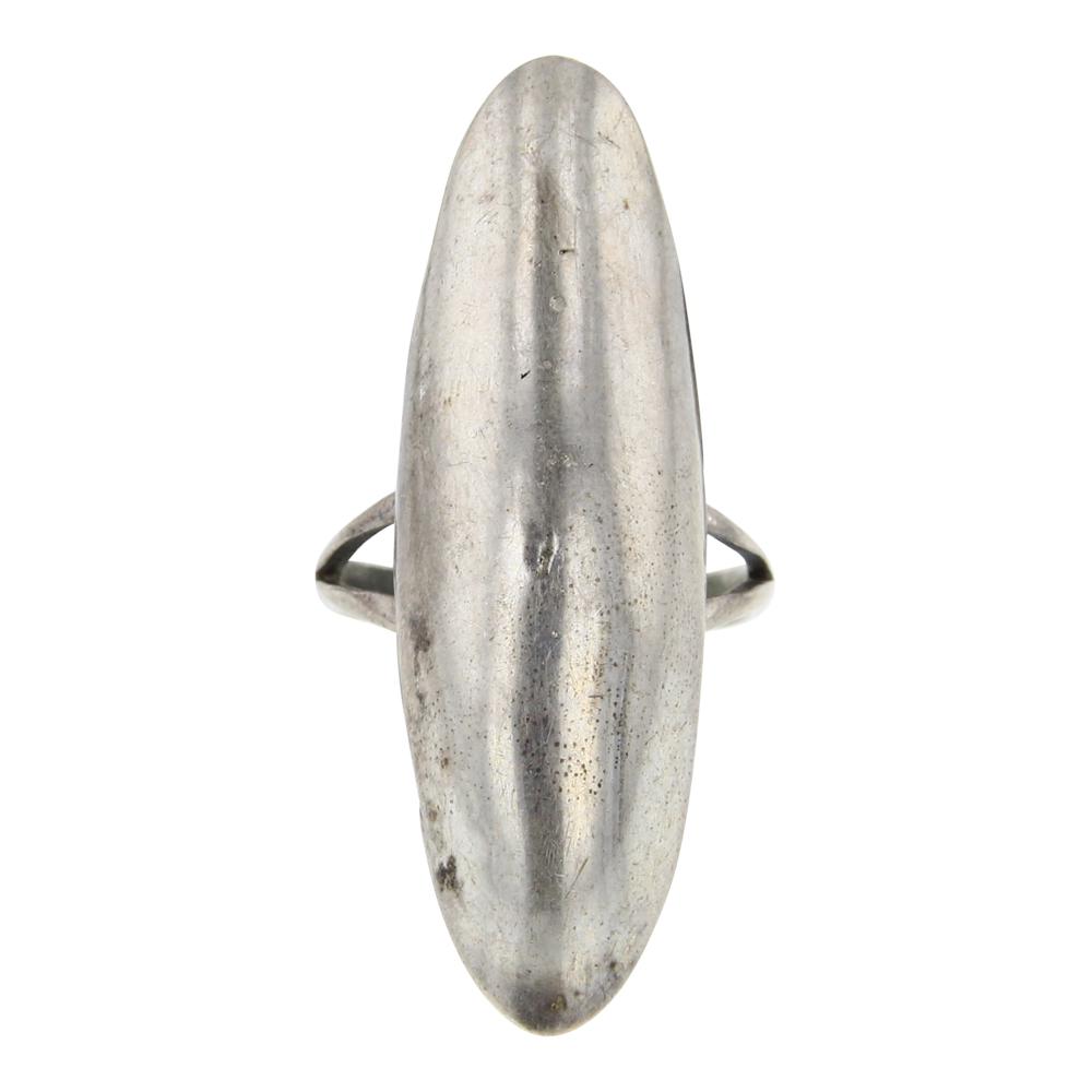 Navajo Plain Silver Domed Oval Ring (1 of 3)