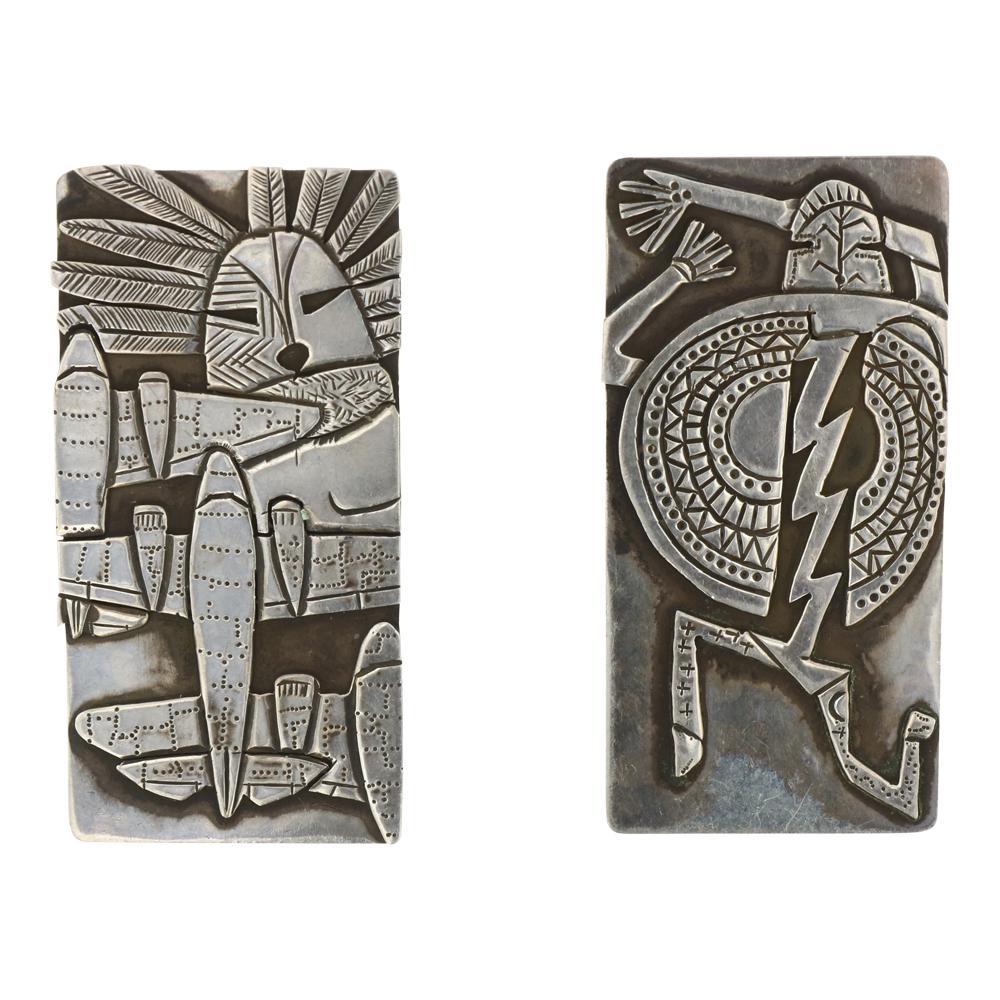 Todacheene Hopi Overlay Clip Earrings (1 of 2)