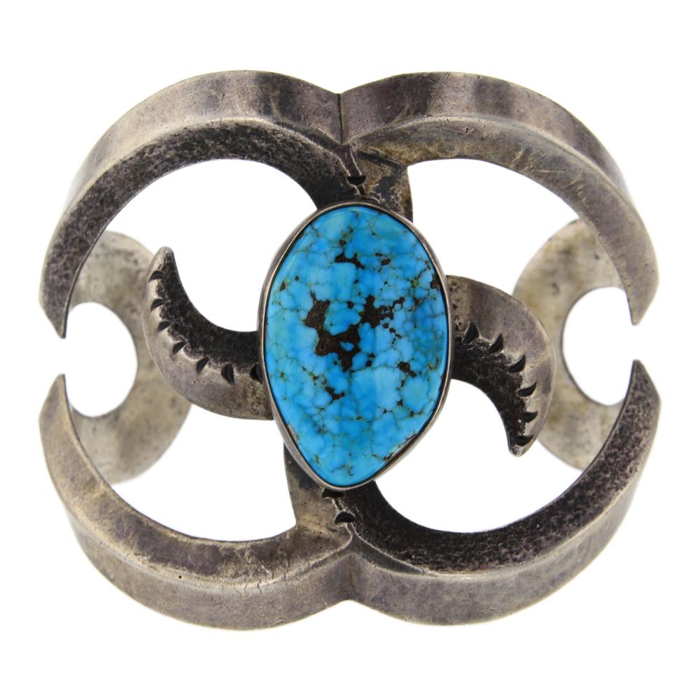 Vintage Sandcast Birdseye Kingman Turquoise Bracelet (1 of 3)