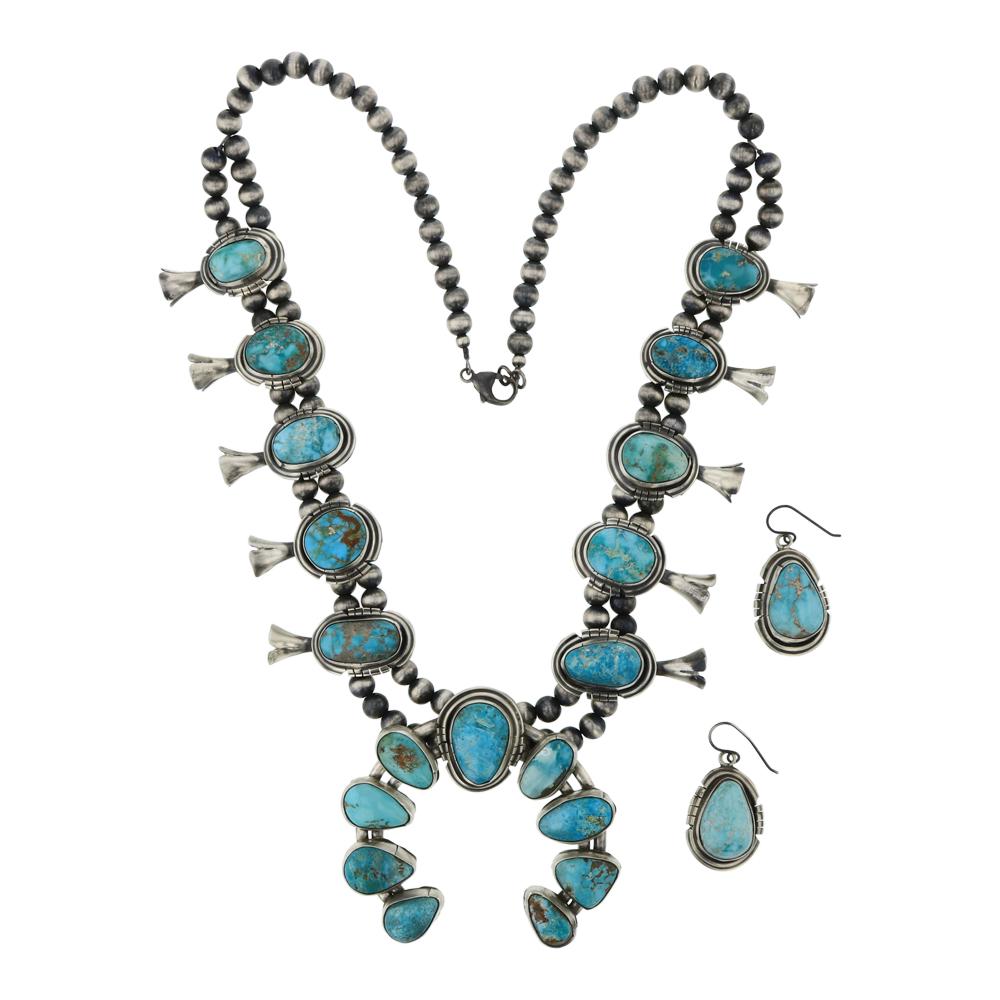 Lydia Begay Blue Ridge Turquoise Squash Blossom (1 of 3)