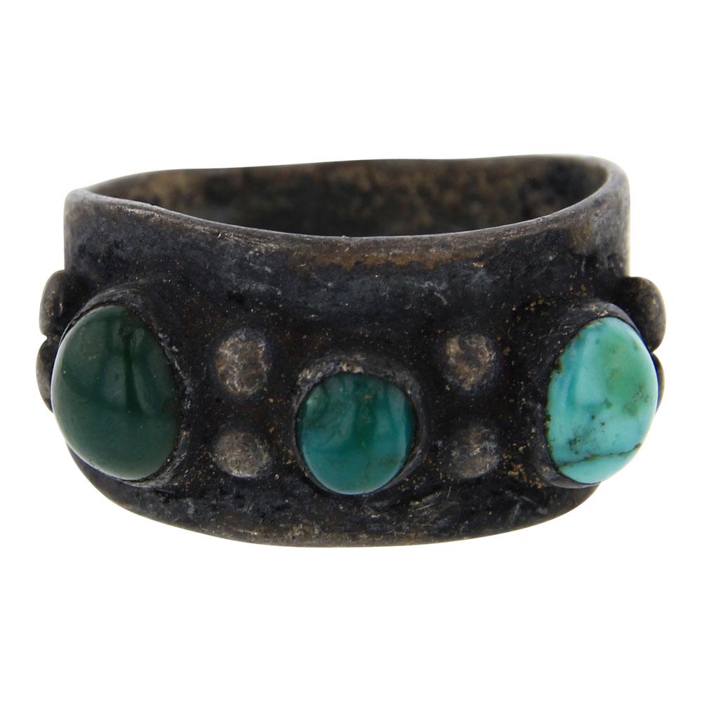 Old Pawn Fox Turquoise Navajo Ring (1 of 3)