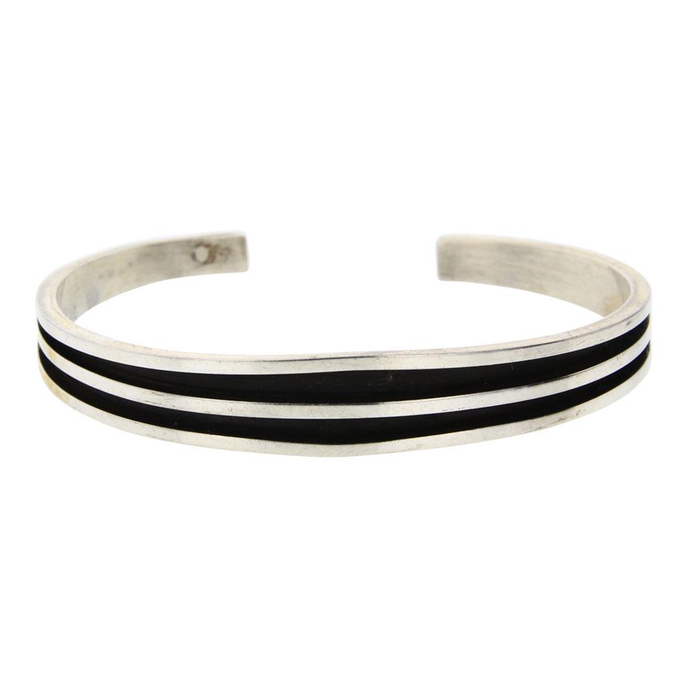 Tom Hawk Plain Silver Cuff Bracelet (1 of 4)