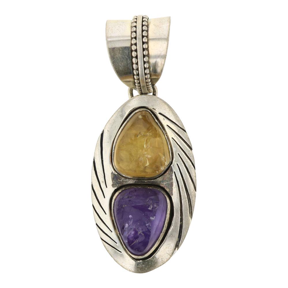 Benny Ramone Contemporary Rough Citrine & Amethyst (1 of 2)