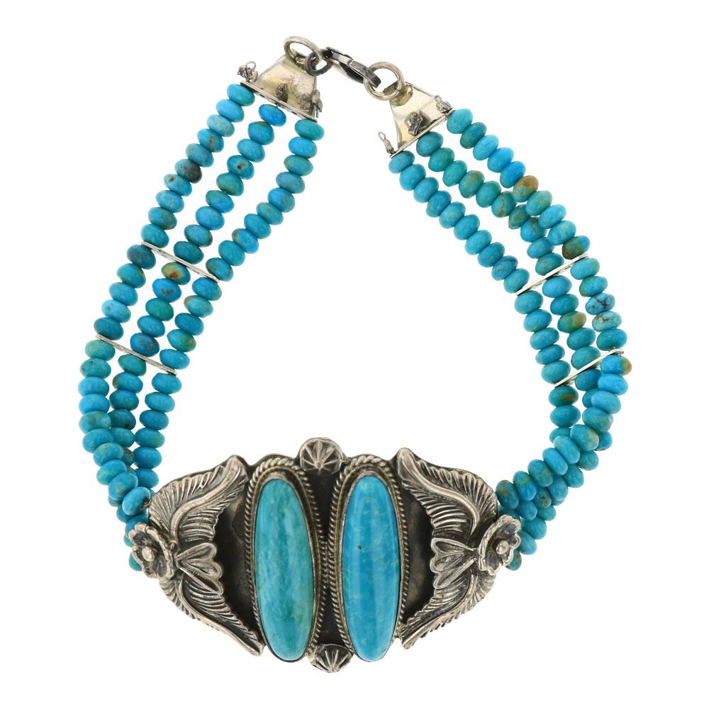 Kingman Turquoise Contemporary Cuff Bracelet (1 of 2)