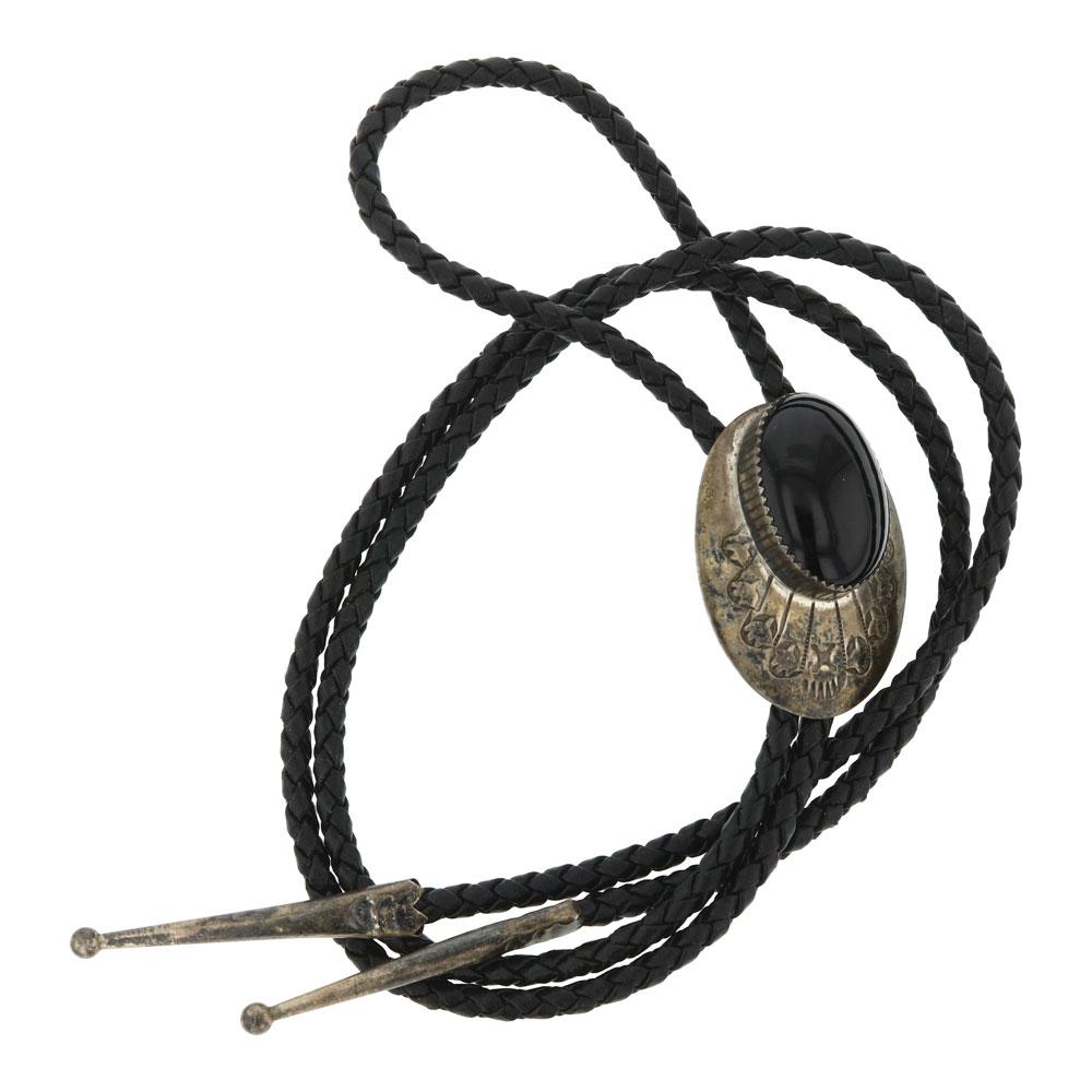 Vintage Pawn Black Onyx Bolo Tie (1 of 3)