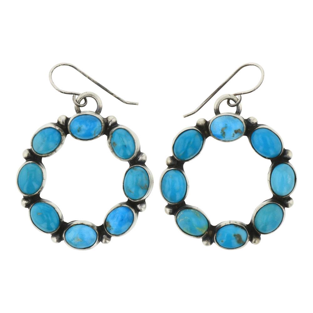Deborah Smith Kingman Turquoise Hoop Earrings (1 of 2)