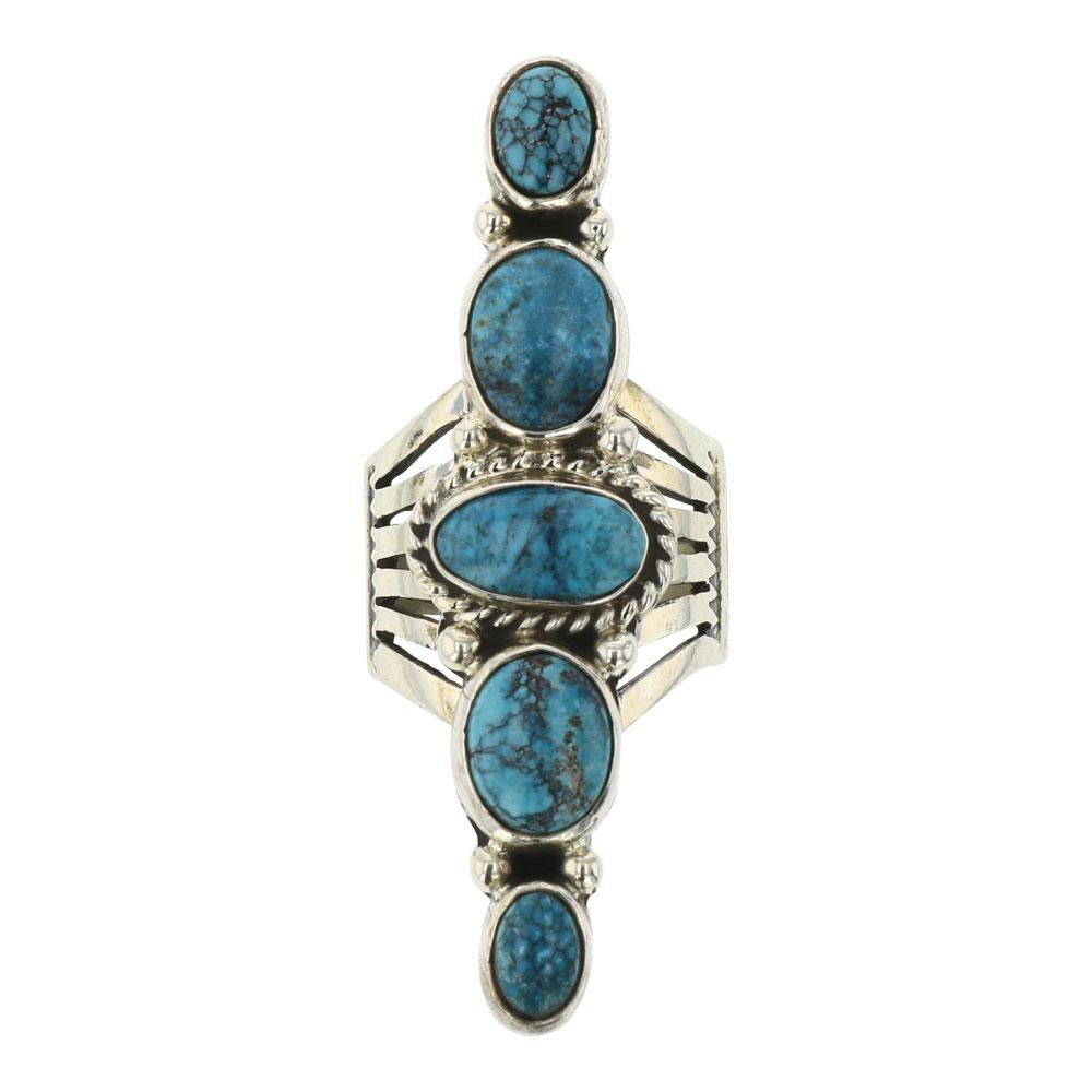 Kingman Turquoise Elongated Ring (1 of 3)