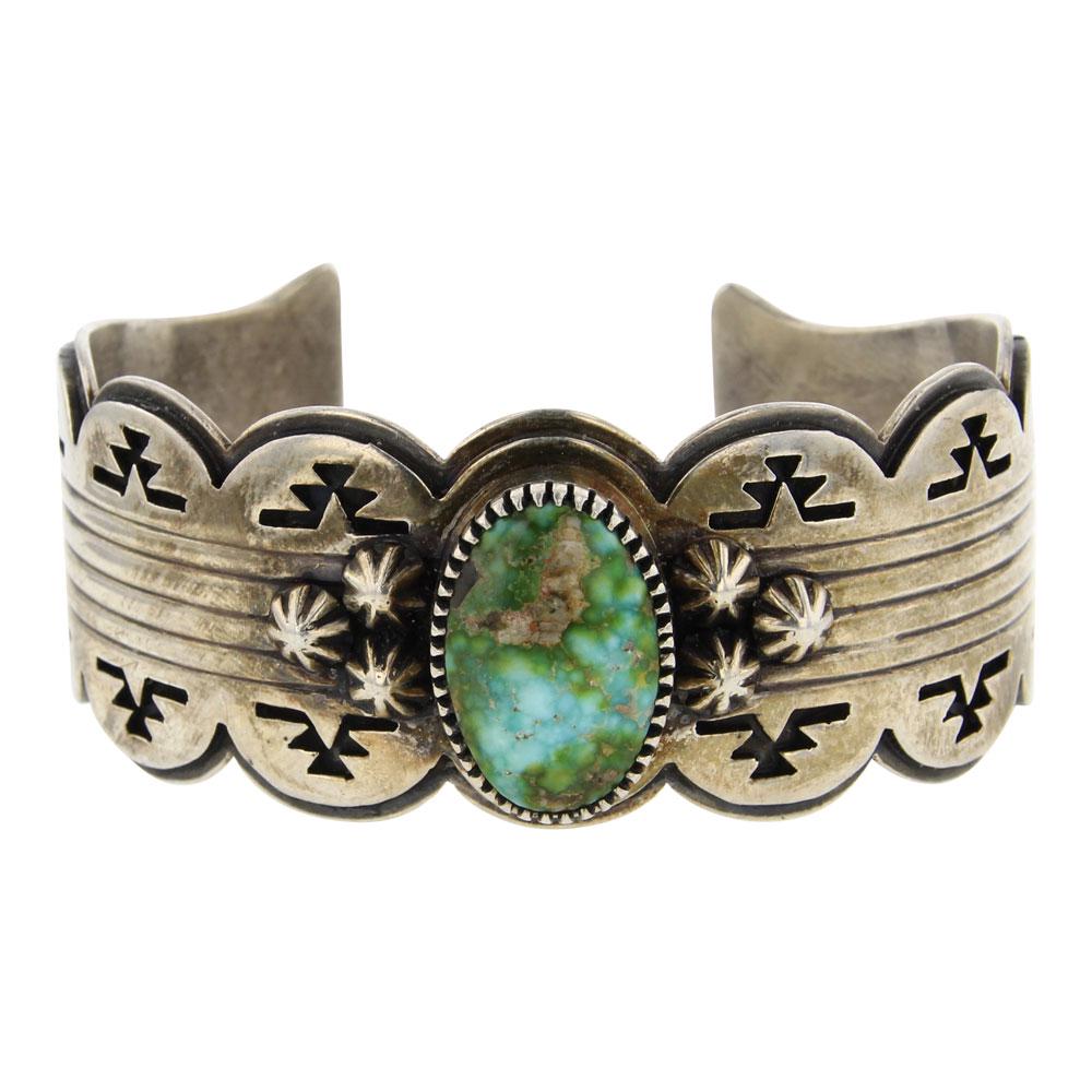 Mark Yazzie Sonoran Gold Turquoise Cuff Bracelet (1 of 4)