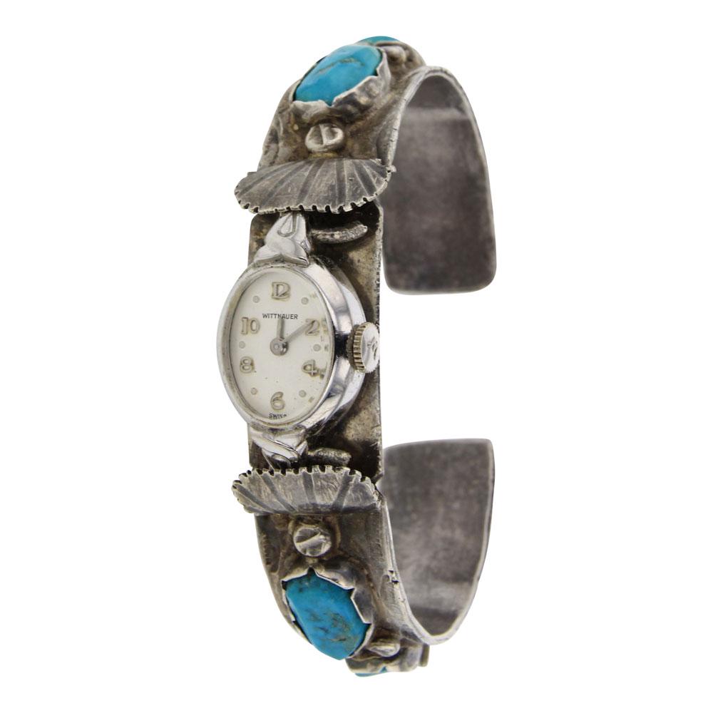 Old Pawn Vintage Kingman Turquoise Watch Bracelet (1 of 3)