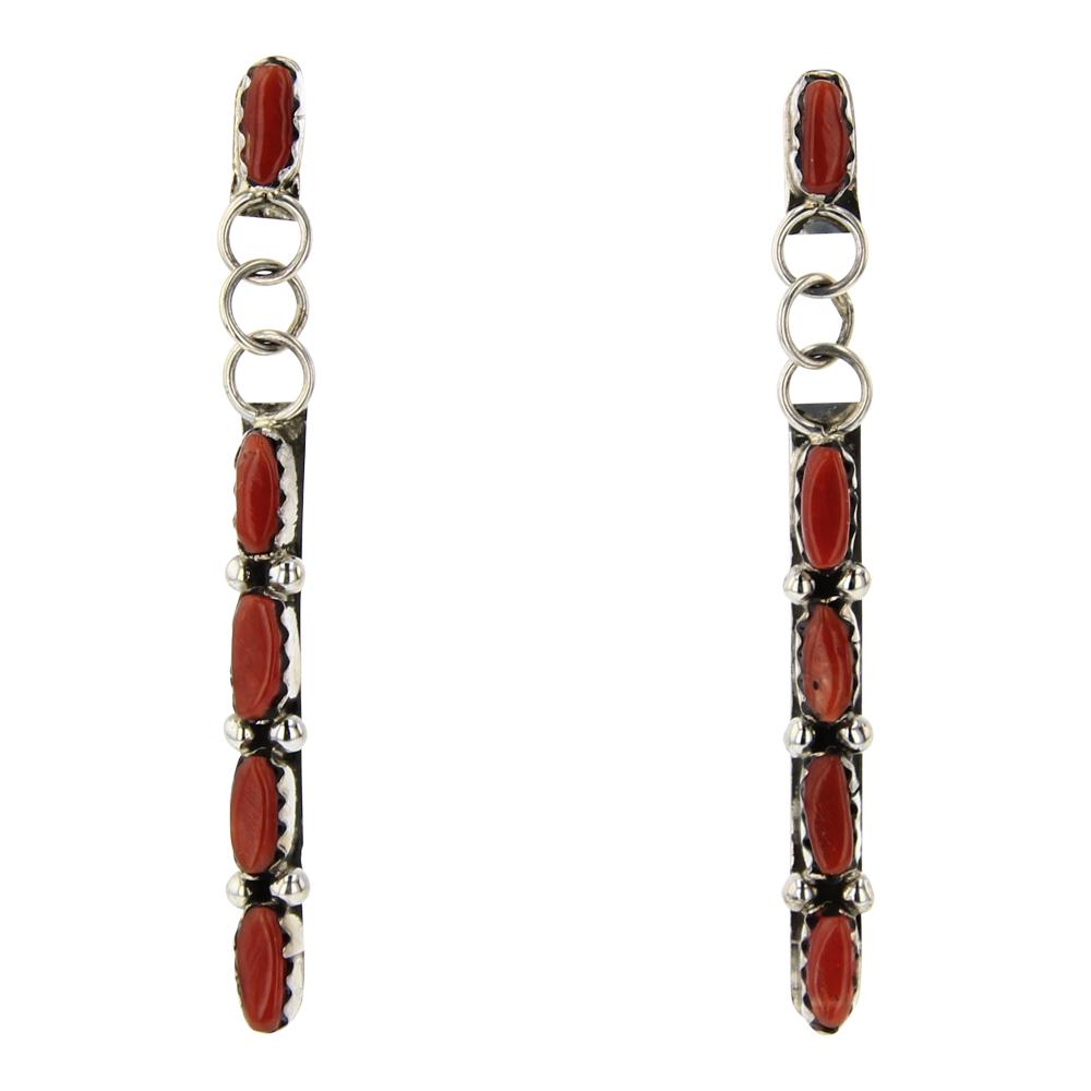 Branch Coral Navajo Dangle Earrings (1 of 2)